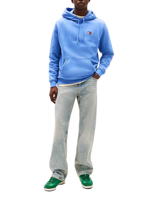 Felpa azzurra in cotone Tommy Jeans | DM0DM20258DSF